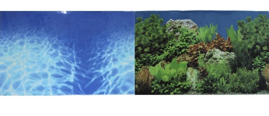 Фон для аквариума Prime Синее море/Растительный пейзаж 60х150см