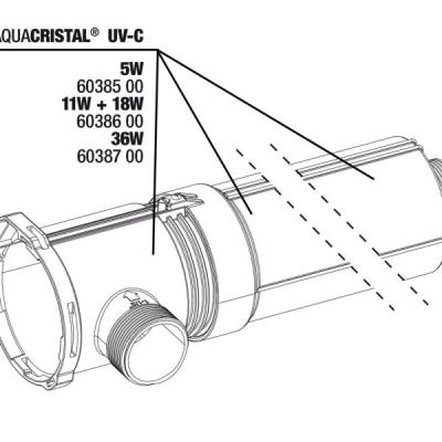 JBL ProCristal UV-C Housing kit with glass sleeve 36W - Комплект для замены корпуса JBL ProCristal UV-C 36 Вт, со стеклянной трубкой