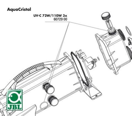 JBL UV-C 72/110W O-Rings control - Уплотнительные кольца для контроллеров потока и свечения ламп УФ-стерилизаторов AquaCristal UV-C 72/110W