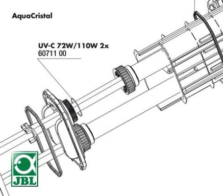JBL UV-C 72/110W O-Ring - Уплотнительное кольцо для кварцевой колбы УФ-стерилизаторов AquaCristal UV-C 72/110W