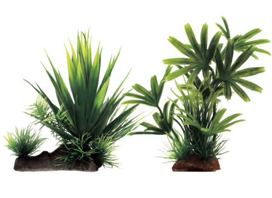 Набор искуственных растений ArtUniq Agave mix 18 20x16x18см + Bambusa green mix 15 13x5x15см