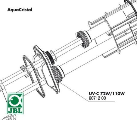 JBL UV-C 72/110W retaining plate - Основание для крепления кварцевых колб к УФ-стерилизаторам AquaCristal UV-C 72/110W