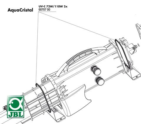 JBL UV-C 72/110W casing seal - Уплотнительные прокладки для корпуса УФ-стерилизаторов AquaCristal UV-C 72/110W 2 шт.