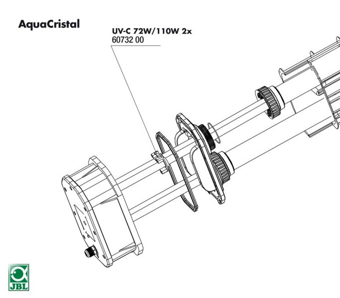 JBL Safety clamp 72/110W - Фиксаторы УФ-ламп внутри кварцевой колбы стерилизаторов AquaCristal UV-C 72/110W 2 шт.