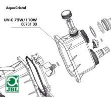 JBL UV-C 72/110W casing bypass - Крышка внешнего корпуса УФ-стерилизаторов AquaCristal UV-C 72/110W