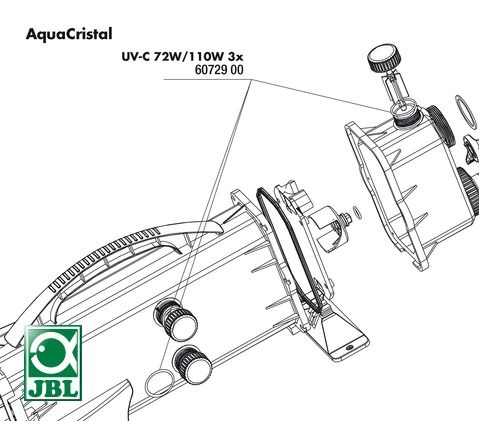 JBL UV-C 72/110W profile seal - Уплотнительная прокладка для электрического блока УФ-стерилизаторов AquaCristal UV-C 72/110W