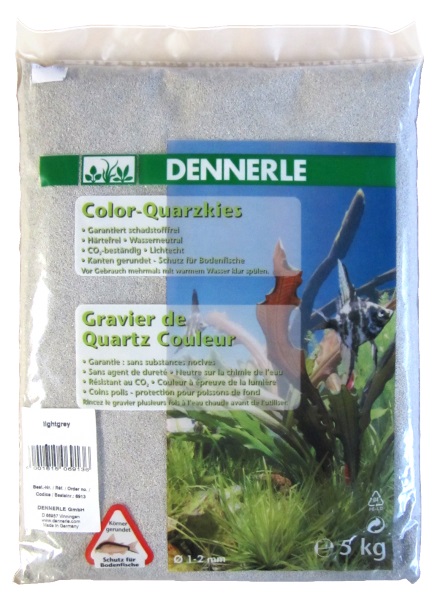 Грунт Dennerle Color Quartz Gravel светло-серый 5кг