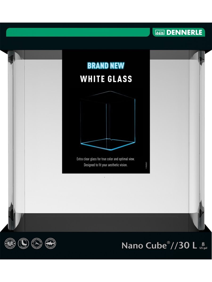 Аквариум Dennerle Nanocube White Glass 30 литров оптивайт