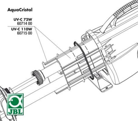 JBL UV-C 110 PP Soket - Внутренний корпус УФ-стерилизатора AquaCristal UV-C 110W