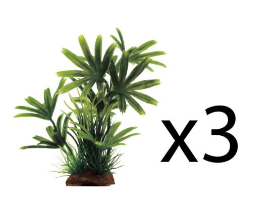 Набор искуственных растений ArtUniq Bambusa green mix 15 13x5x15см 3шт