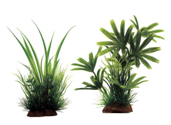 Набор искуственных растений ArtUniq Acorus mix 20 12x10x20см + Bambusa green mix 15 13x5x15см