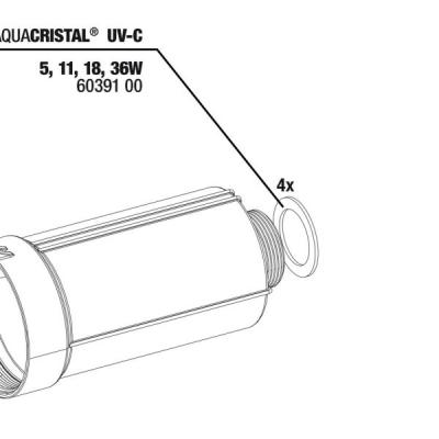 JBL ProCristal UV-C Seal tube connection - Уплотнительная прокладка для подключения шланга к JBL ProCristal UV-C, 4 шт