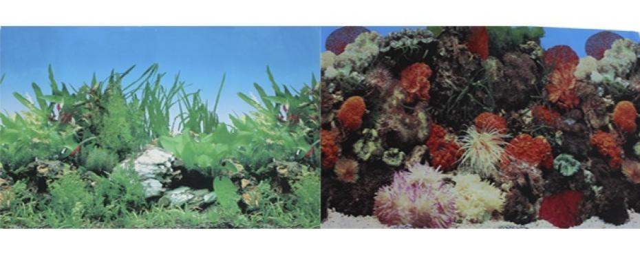 Фон для аквариума Prime Кораллы/Растительный 60х150см