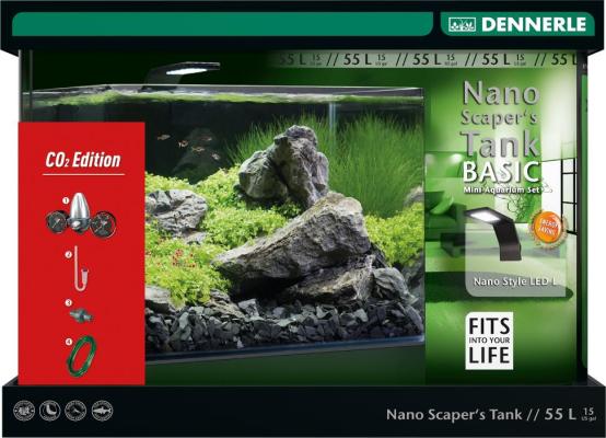 Аквариум Dennerle Nano Scaper's Tank Basic Style LED Limited Edition 55л
