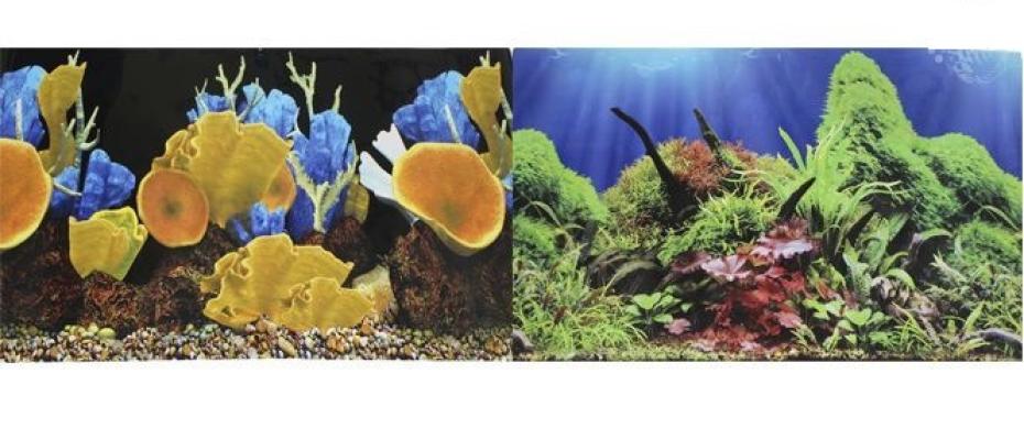 Фон для аквариума Prime Морские кораллы/Подводный мир 50х100см