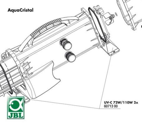 JBL UV-C 72/110W pedestal - Ножки-крепления для УФ-стерилизаторов AquaCristal UV-C 72/110W 2 шт.