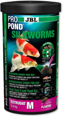 Корм для прудовых рыб JBL ProPond Silkworms M 1л