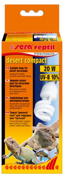 Лампа для террариума Sera reptil desert compact 10.0 20Вт