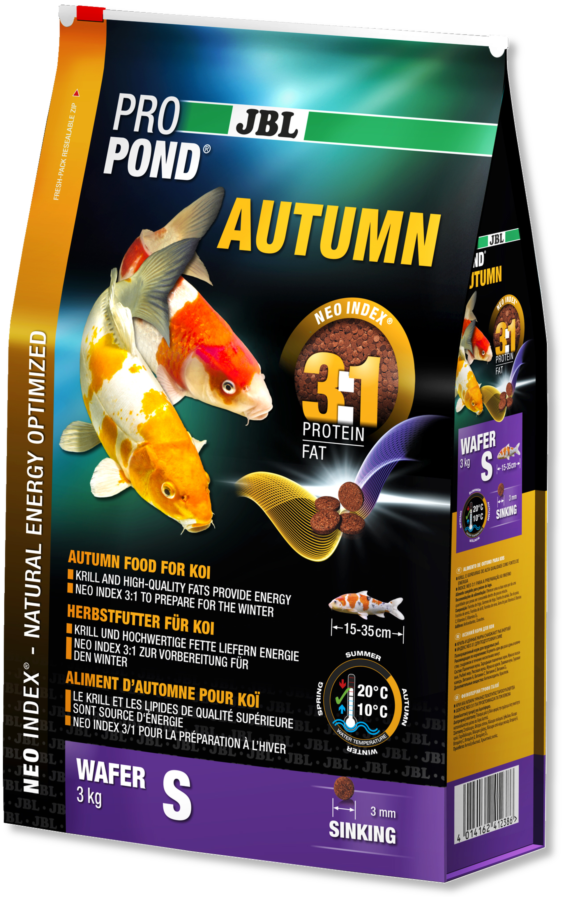 Корм для прудовых рыб JBL ProPond Autumn S 12л