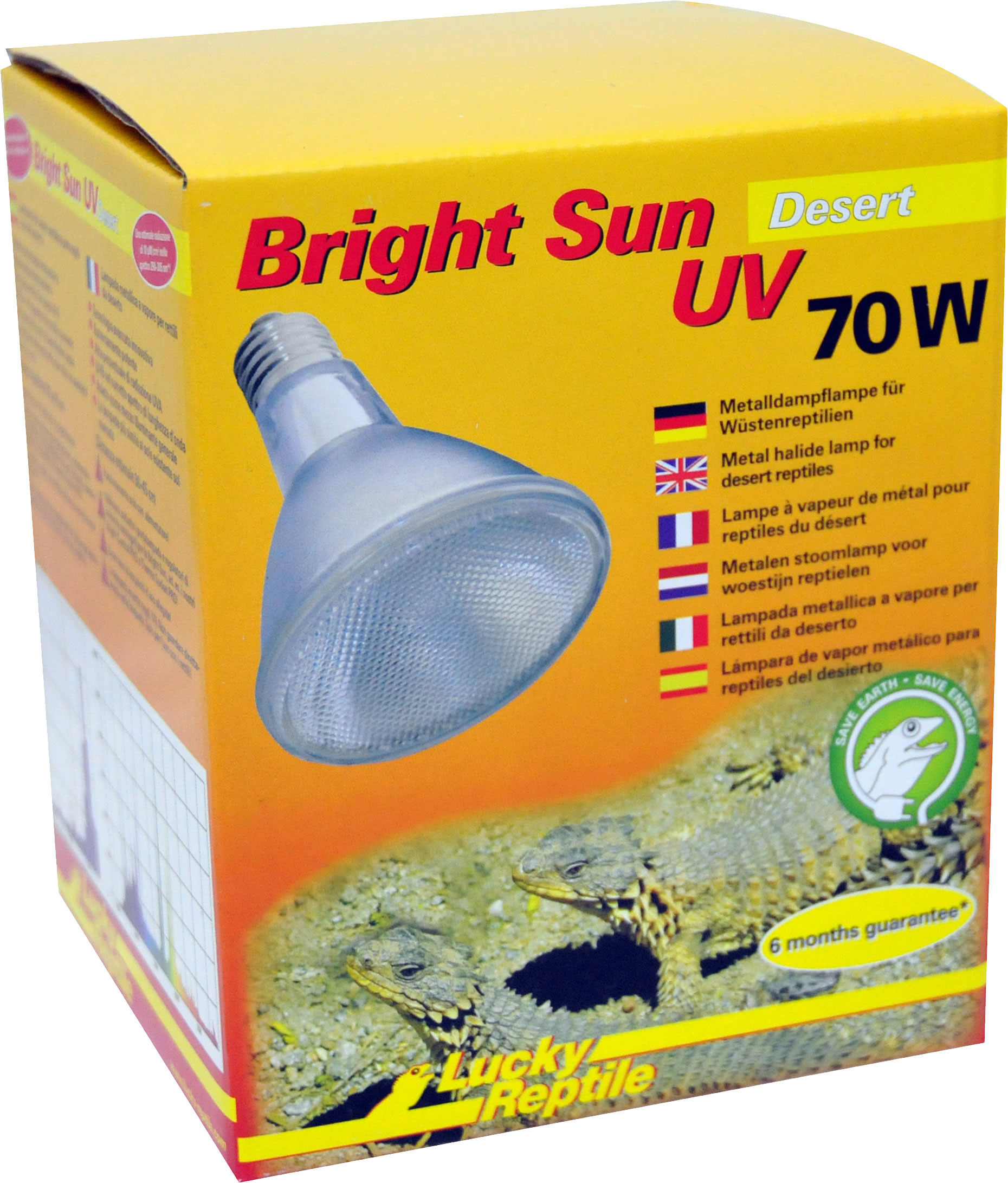 Лампа МГ Lucky Reptile Bright Sun UV Desert 70Вт цоколь Е27