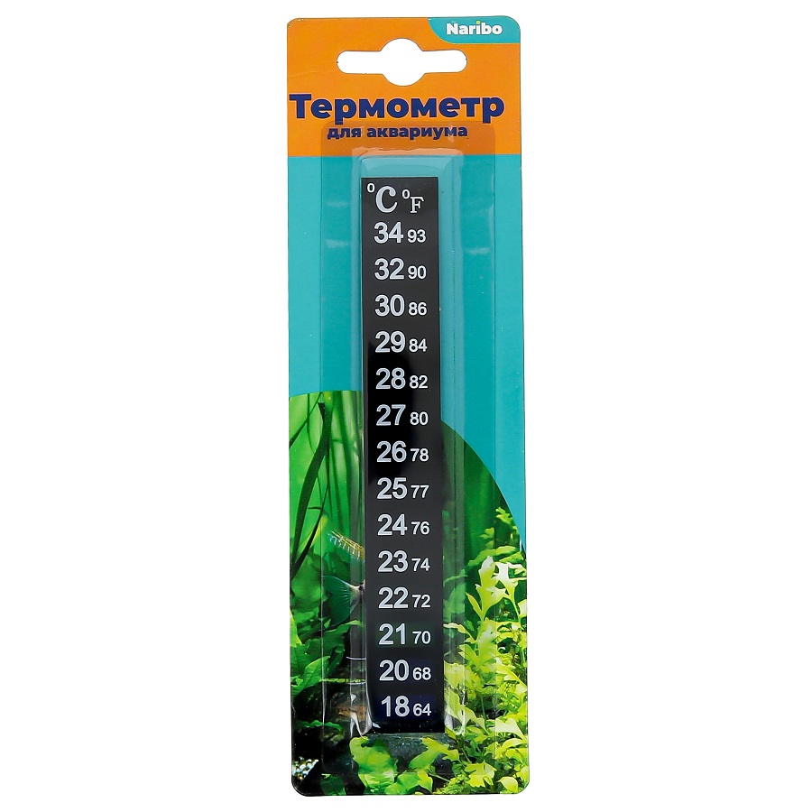 Термометр Naribo жидкокристаллический полоска 18-34С 13см