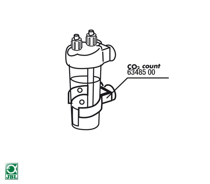 JBL 2 Nippelsauger+1Klammer fur CO2Count - Держатель с двумя присосками для счетчика пузырьков JBL CO2Count