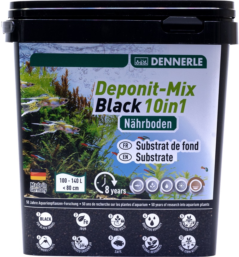 Питательный грунт Dennerle Deponitmix Professional Black 10in1 4,8кг