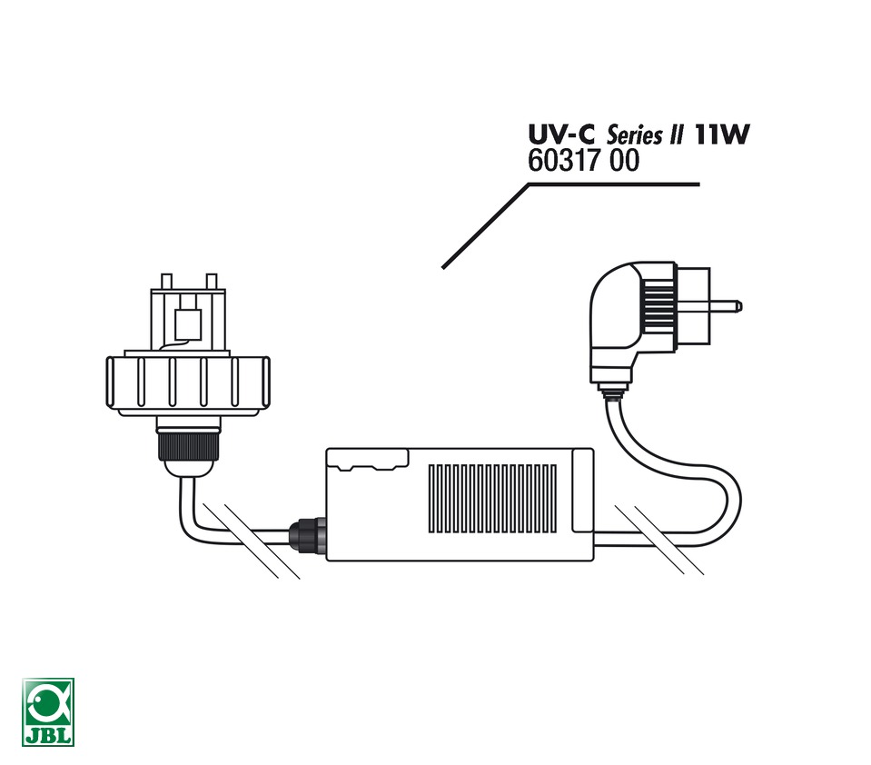 JBL Gehausedeckel + Vorschaltgerat UV-C 11W - Крышка корпуса с цоколем лампы в комплекте с блоком питания для UV-C стерилизатора 11 ватт