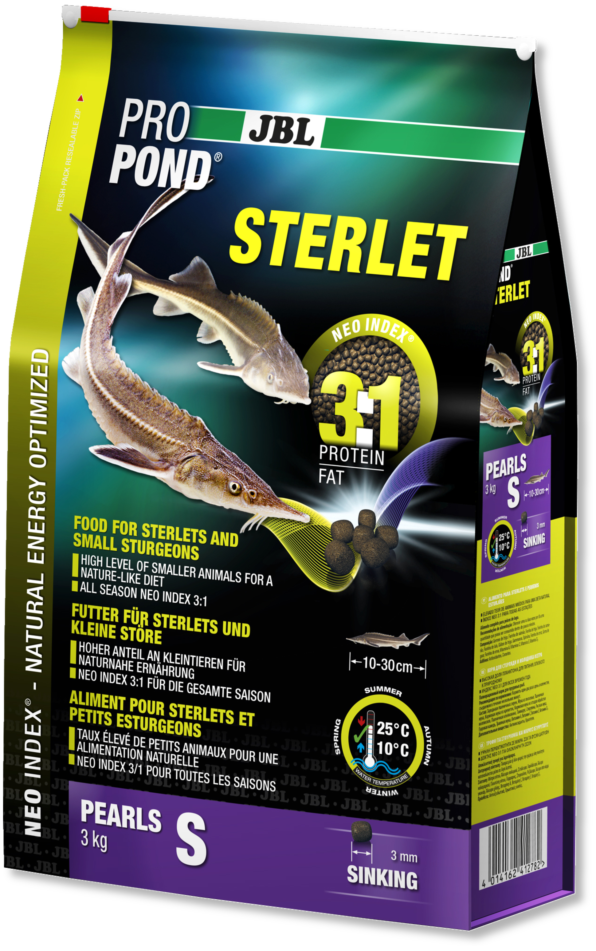 Корм для прудовых рыб JBL ProPond Sterlet S 3л