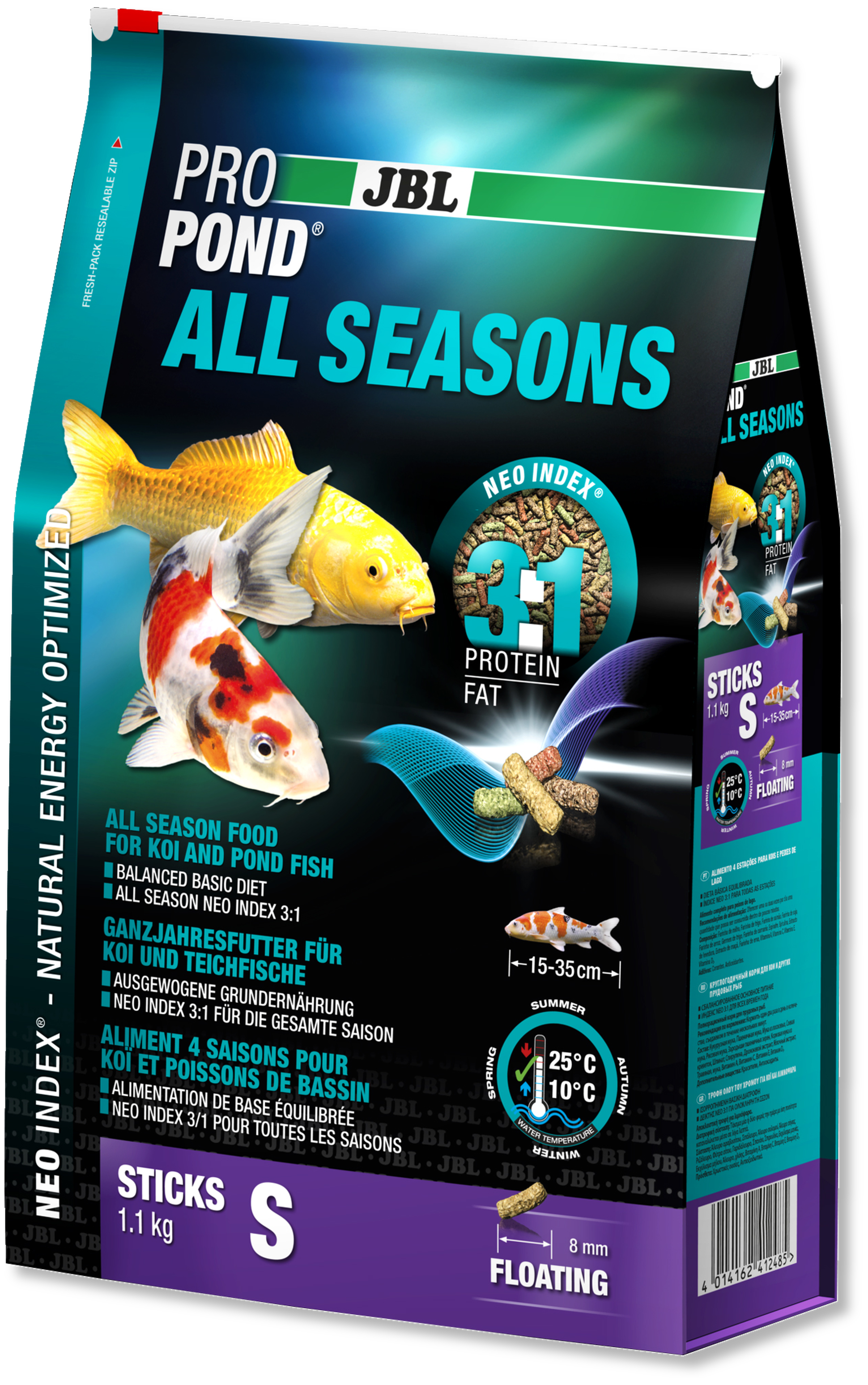 Корм для прудовых рыб JBL ProPond All Seasons S 32л