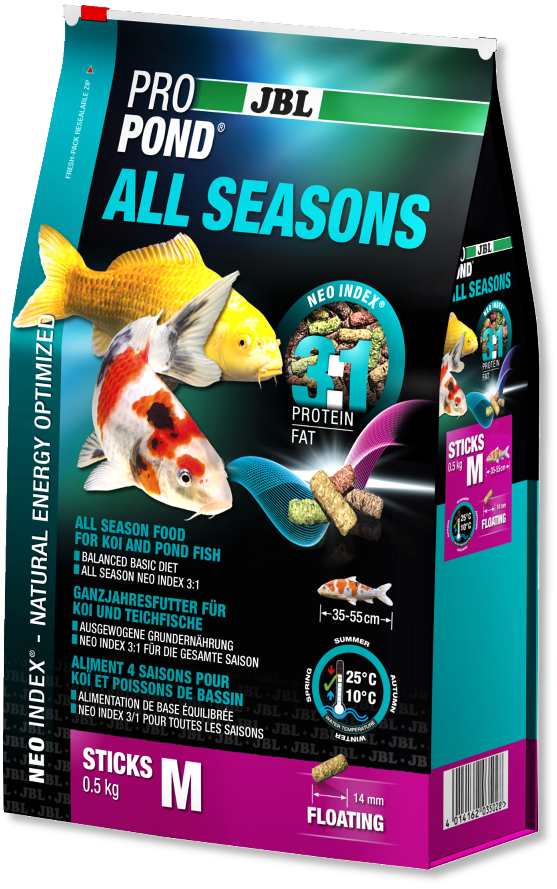 Корм для прудовых рыб JBL ProPond All Seasons M 6л
