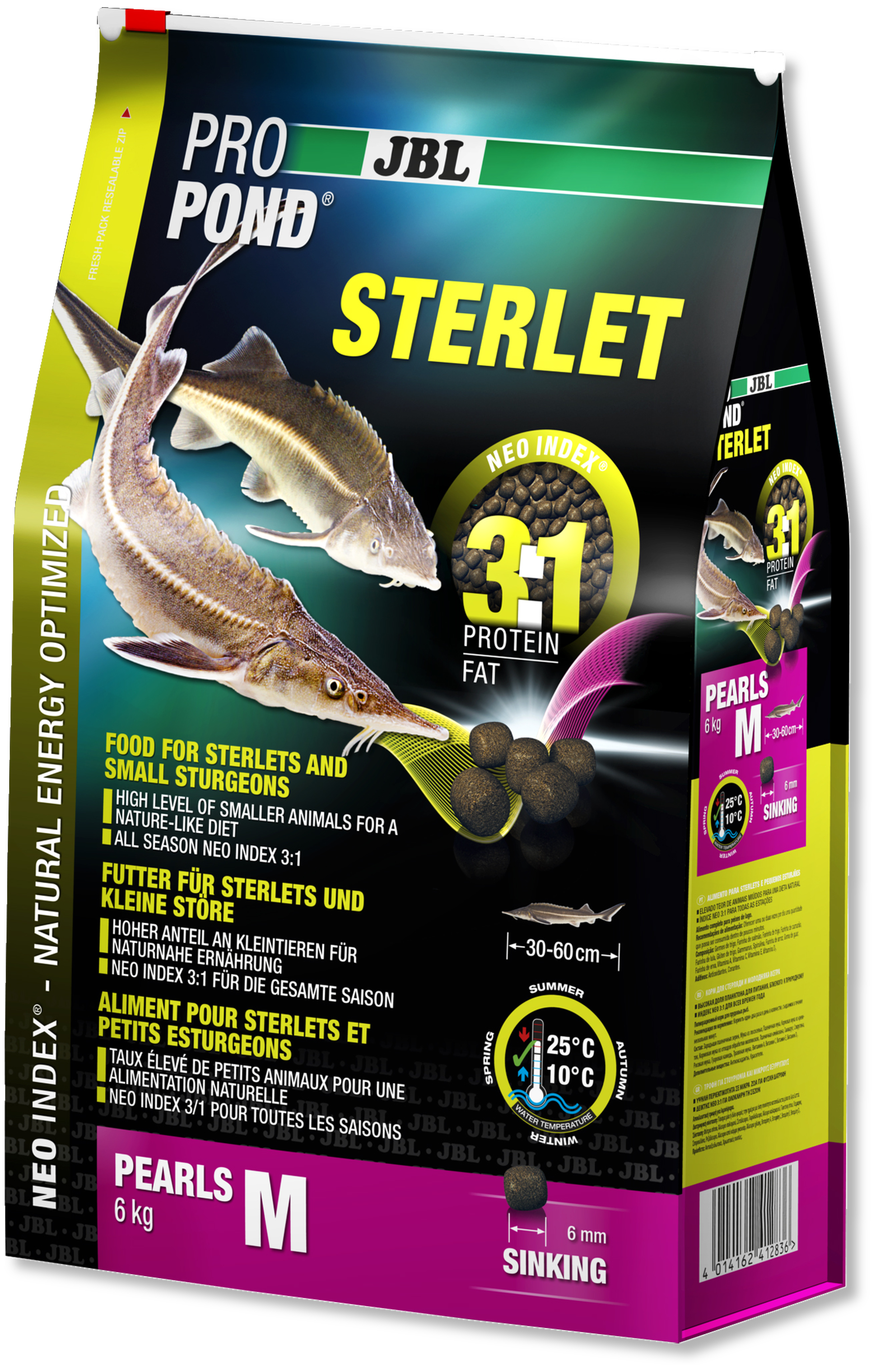 Корм для прудовых рыб JBL ProPond Sterlet M 6л