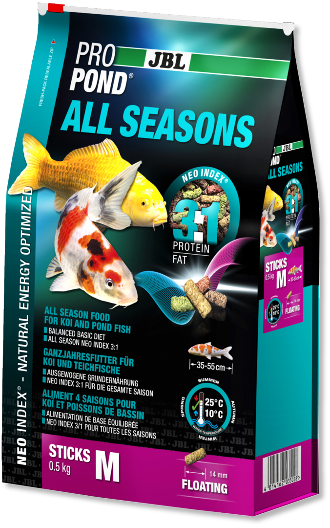 Корм для прудовых рыб JBL ProPond All Seasons M 32л