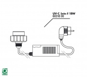 JBL Gehausedeckel + Vorschaltgerat UV-C 18W - Крышка корпуса с цоколем лампы в комплекте с блоком питания для UV-C стерилизатора 18 ватт